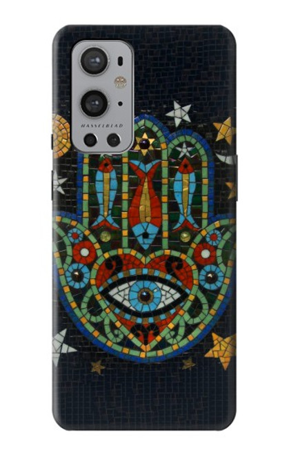 W3175 Hamsa Hand Mosaics Hard Case and Leather Flip Case For OnePlus 9 Pro