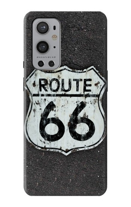 W3207 Route 66 Sign Hard Case and Leather Flip Case For OnePlus 9 Pro