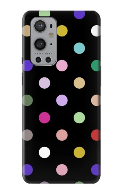 W3532 Colorful Polka Dot Hard Case and Leather Flip Case For OnePlus 9 Pro