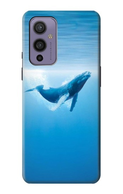 W0843 Blue Whale Hard Case and Leather Flip Case For OnePlus 9