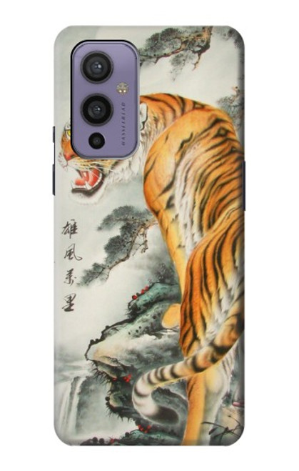 W1934 Chinese Tiger Painting Hard Case and Leather Flip Case For OnePlus 9