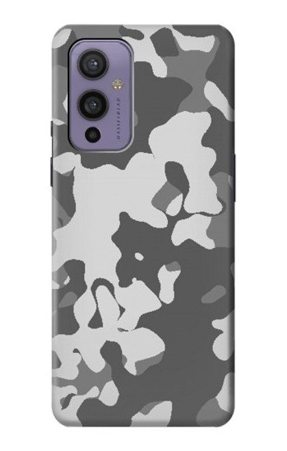 W2186 Gray Camo Camouflage Graphic Printed Hard Case and Leather Flip Case For OnePlus 9