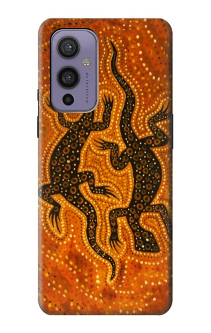 W2901 Lizard Aboriginal Art Hard Case and Leather Flip Case For OnePlus 9