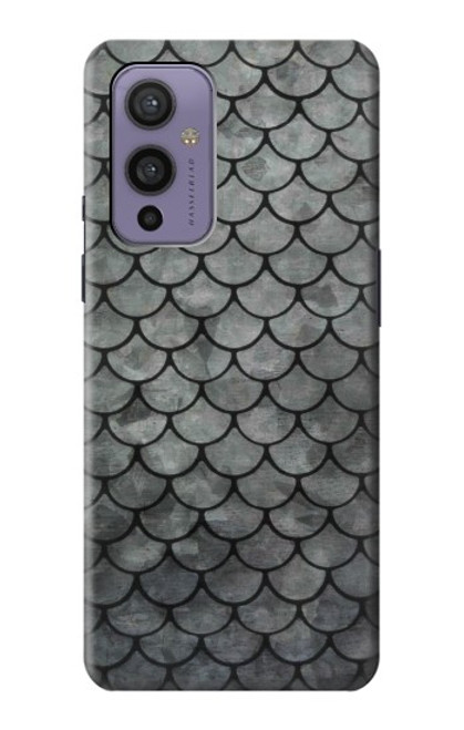 W2950 Silver Fish Scale Hard Case and Leather Flip Case For OnePlus 9