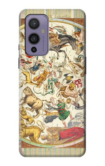 W3145 Antique Constellation Star Sky Map Hard Case and Leather Flip Case For OnePlus 9