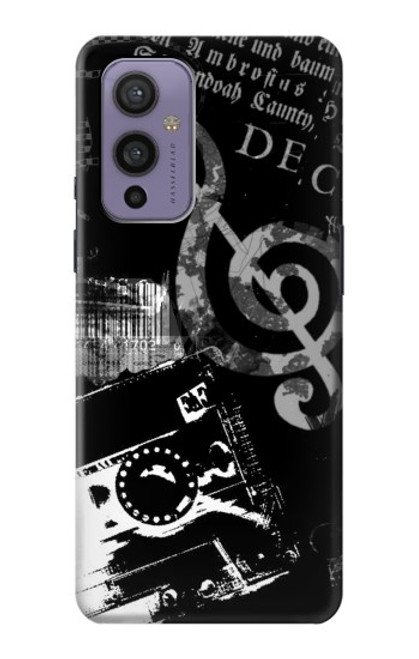 W3197 Music Cassette Note Hard Case and Leather Flip Case For OnePlus 9