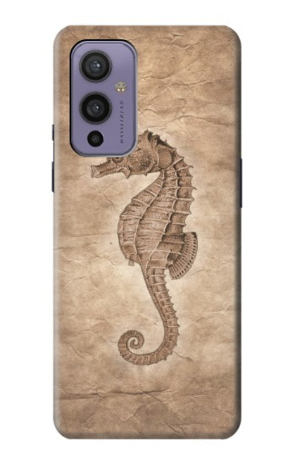 W3214 Seahorse Skeleton Fossil Hard Case and Leather Flip Case For OnePlus 9