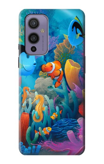 W3227 Underwater World Cartoon Hard Case and Leather Flip Case For OnePlus 9