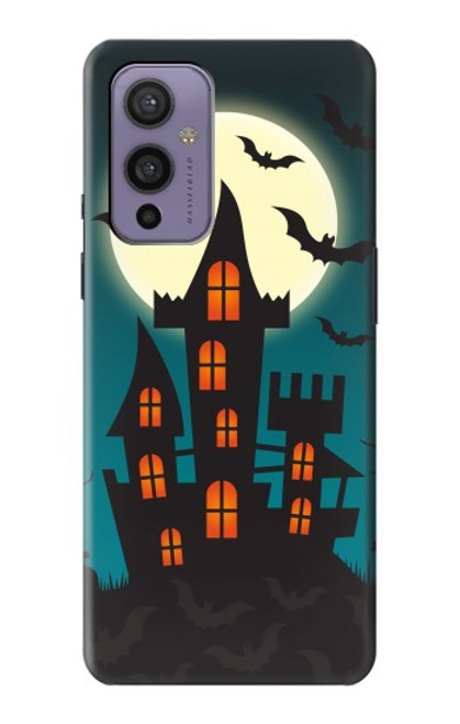 W3268 Halloween Festival Castle Hard Case and Leather Flip Case For OnePlus 9