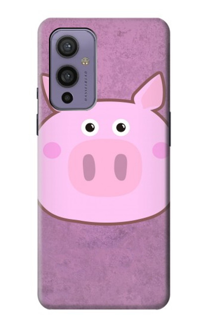 W3269 Pig Cartoon Hard Case and Leather Flip Case For OnePlus 9