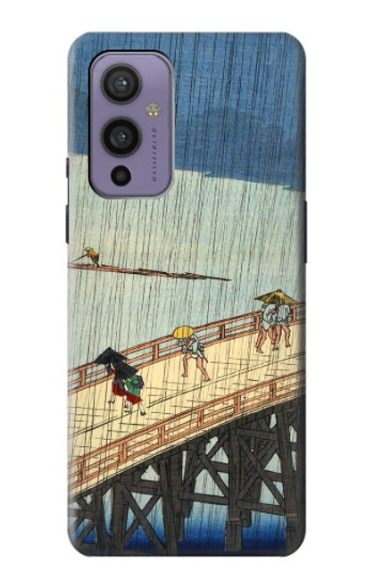 W3347 Utagawa Hiroshige Sudden shower Hard Case and Leather Flip Case For OnePlus 9