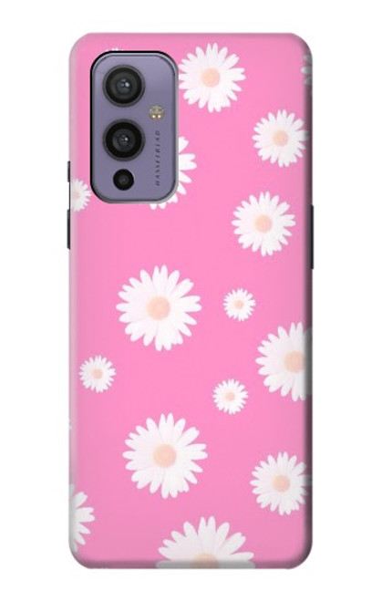 W3500 Pink Floral Pattern Hard Case and Leather Flip Case For OnePlus 9