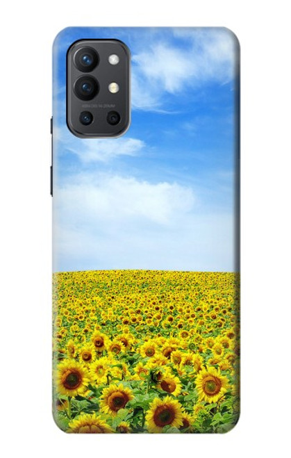 W0232 Sunflower Hard Case and Leather Flip Case For OnePlus 9R