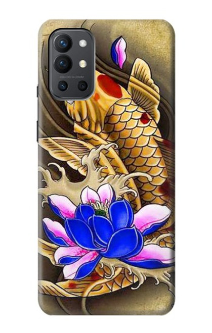 W1604 Carp Koi Fish Japanese Tattoo Hard Case and Leather Flip Case For OnePlus 9R