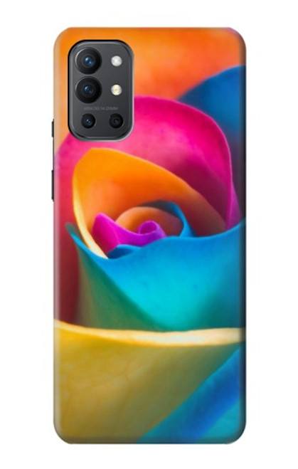 W1671 Rainbow Colorful Rose Hard Case and Leather Flip Case For OnePlus 9R