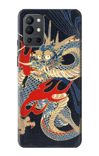 W2073 Japan Dragon Art Hard Case and Leather Flip Case For OnePlus 9R