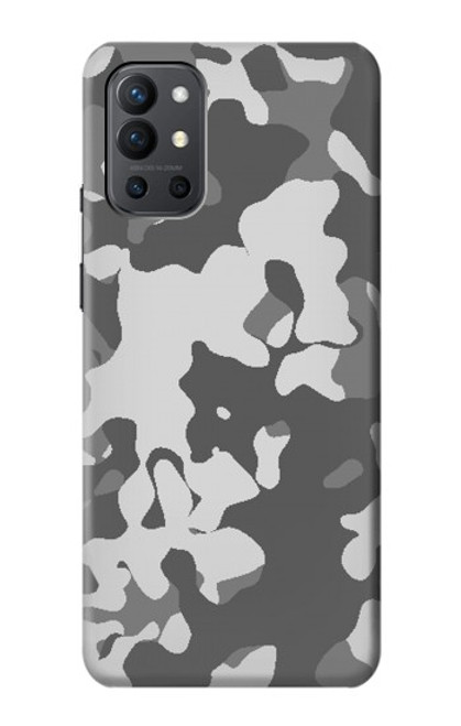 W2186 Gray Camo Camouflage Graphic Printed Hard Case and Leather Flip Case For OnePlus 9R