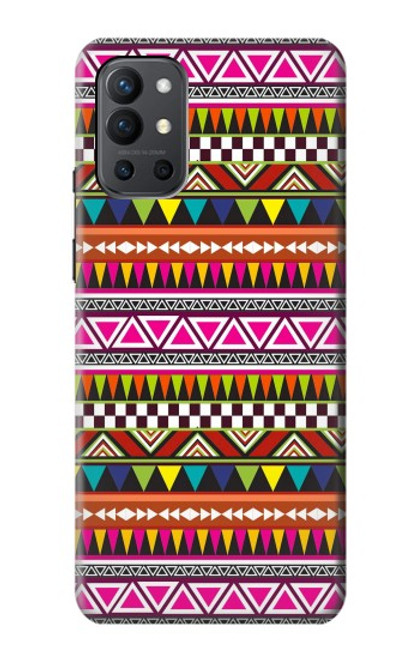 W2292 Aztec Tribal Pattern Hard Case and Leather Flip Case For OnePlus 9R