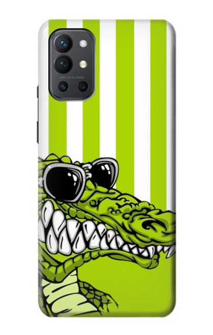 W2323 Funny Green Alligator Crocodile Hard Case and Leather Flip Case For OnePlus 9R