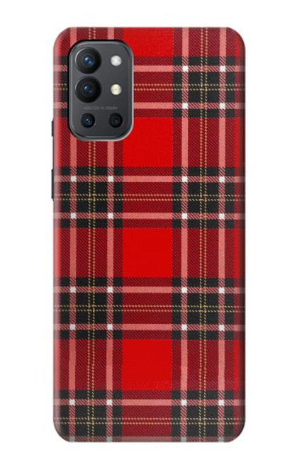 W2374 Tartan Red Pattern Hard Case and Leather Flip Case For OnePlus 9R