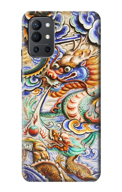 W2584 Traditional Chinese Dragon Art Hard Case and Leather Flip Case For OnePlus 9R