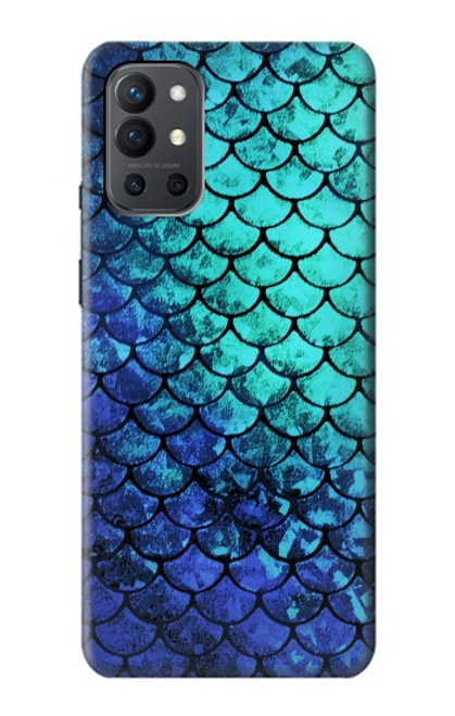 W3047 Green Mermaid Fish Scale Hard Case and Leather Flip Case For OnePlus 9R