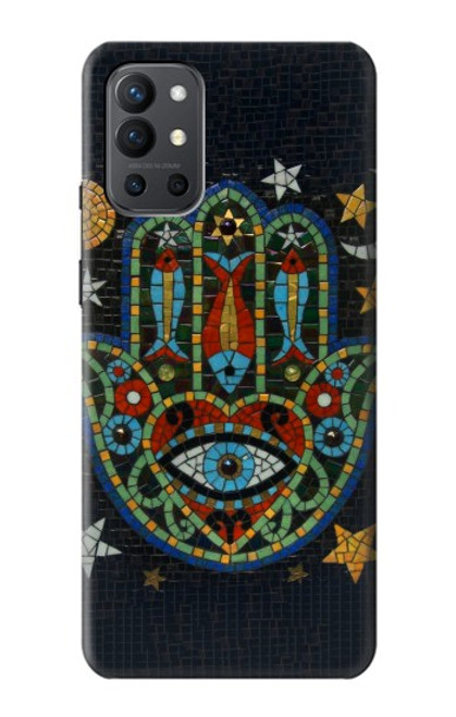 W3175 Hamsa Hand Mosaics Hard Case and Leather Flip Case For OnePlus 9R