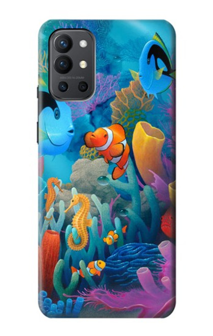 W3227 Underwater World Cartoon Hard Case and Leather Flip Case For OnePlus 9R