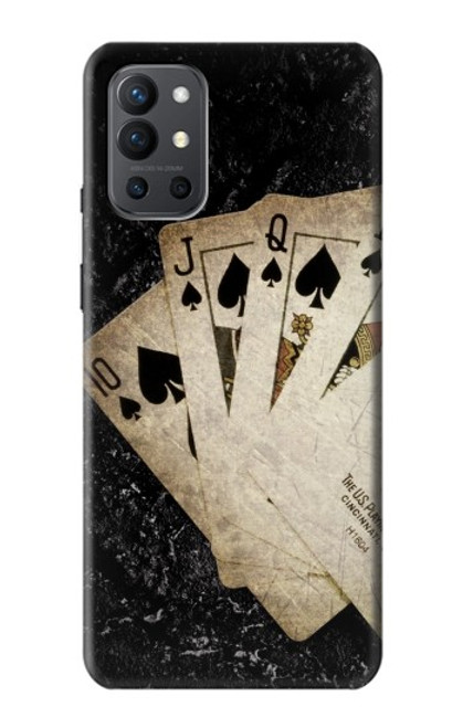 W3231 Vintage Royal Straight Flush Cards Hard Case and Leather Flip Case For OnePlus 9R