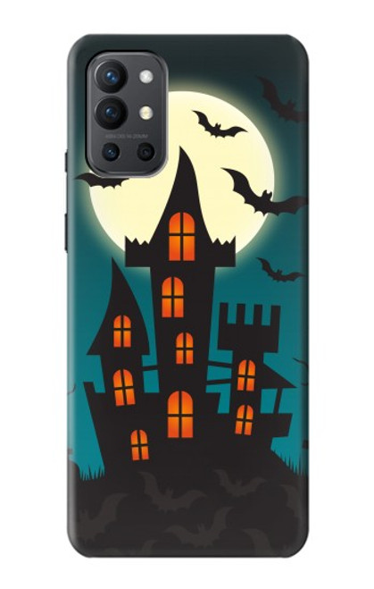 W3268 Halloween Festival Castle Hard Case and Leather Flip Case For OnePlus 9R