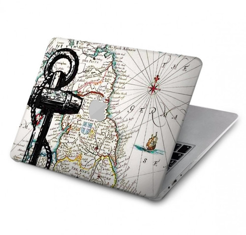 W1962 Nautical Chart Hard Case Cover For MacBook Air 13″ - A1369, A1466