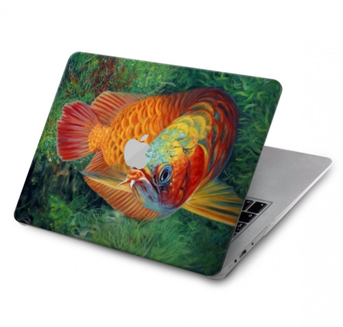 W1157 Red Arowana Fish Hard Case Cover For MacBook Air 13″ - A1932, A2179, A2337