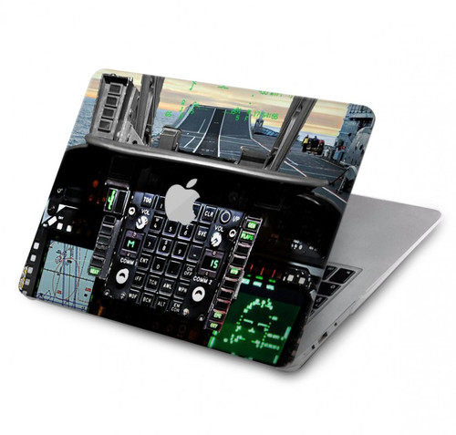 W2435 Fighter Jet Aircraft Cockpit Hard Case Cover For MacBook Pro 13″ - A1706, A1708, A1989, A2159, A2289, A2251, A2338