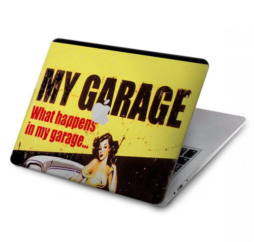 W3198 My Garage Pinup Girl Hard Case Cover For MacBook Pro 15″ - A1707, A1990