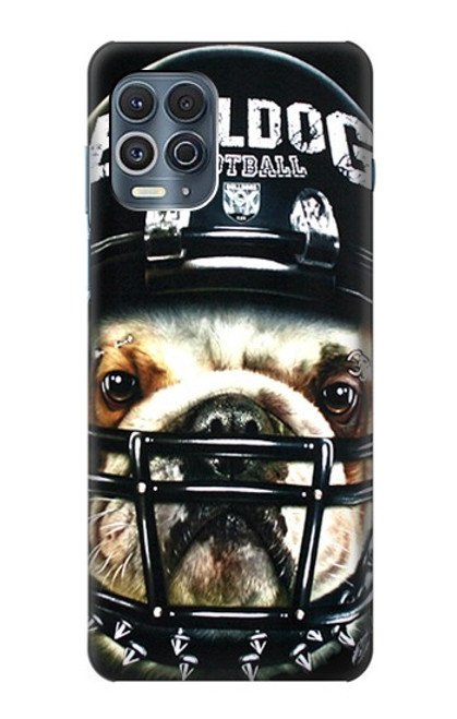 W0098 Bulldog American Football Hard Case and Leather Flip Case For Motorola Edge S