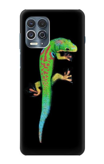 W0125 Green Madagascan Gecko Hard Case and Leather Flip Case For Motorola Edge S