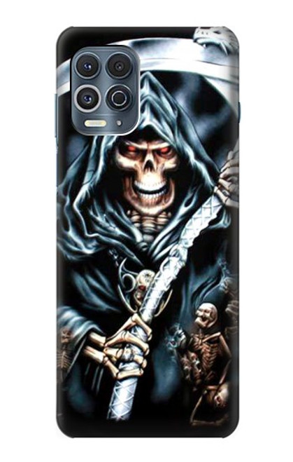 W0295 Grim Reaper Hard Case and Leather Flip Case For Motorola Edge S