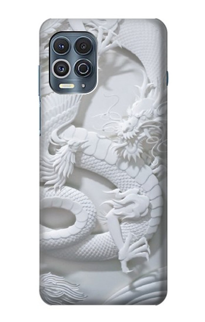 W0386 Dragon Carving Hard Case and Leather Flip Case For Motorola Edge S