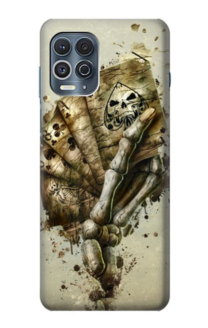 W0550 Skull Card Poker Hard Case and Leather Flip Case For Motorola Edge S