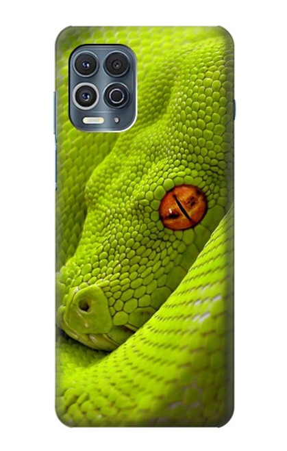 W0785 Green Snake Hard Case and Leather Flip Case For Motorola Edge S