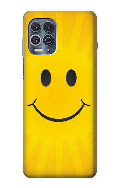 W1146 Yellow Sun Smile Hard Case and Leather Flip Case For Motorola Edge S