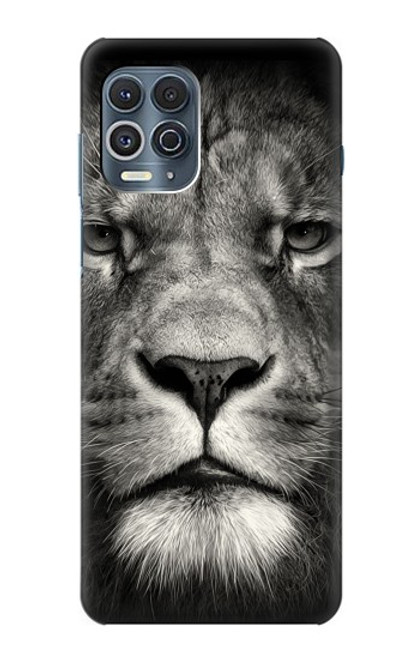 W1352 Lion Face Hard Case and Leather Flip Case For Motorola Edge S