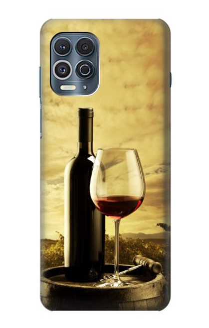 W2042 A Grape Vineyard Grapes Bottle Red Wine Hard Case and Leather Flip Case For Motorola Edge S