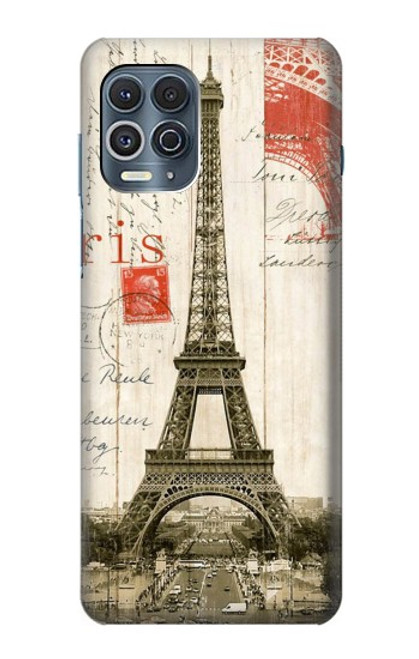 W2108 Eiffel Tower Paris Postcard Hard Case and Leather Flip Case For Motorola Edge S