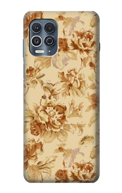 W2180 Flower Floral Vintage Pattern Hard Case and Leather Flip Case For Motorola Edge S