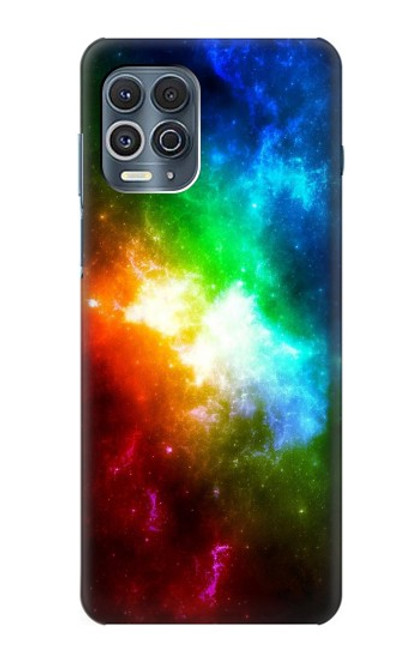 W2312 Colorful Rainbow Space Galaxy Hard Case and Leather Flip Case For Motorola Edge S