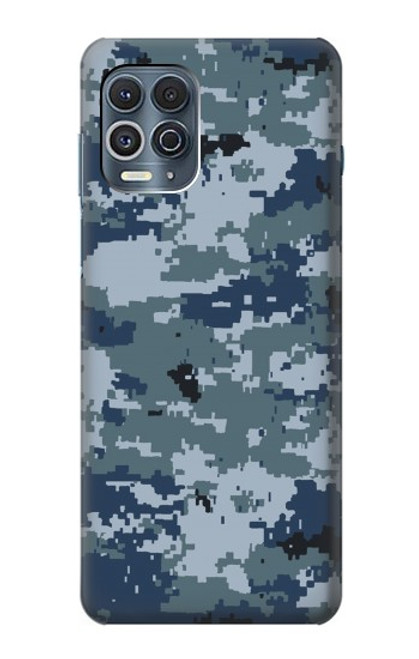 W2346 Navy Camo Camouflage Graphic Hard Case and Leather Flip Case For Motorola Edge S