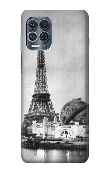 W2350 Old Paris Eiffel Tower Hard Case and Leather Flip Case For Motorola Edge S