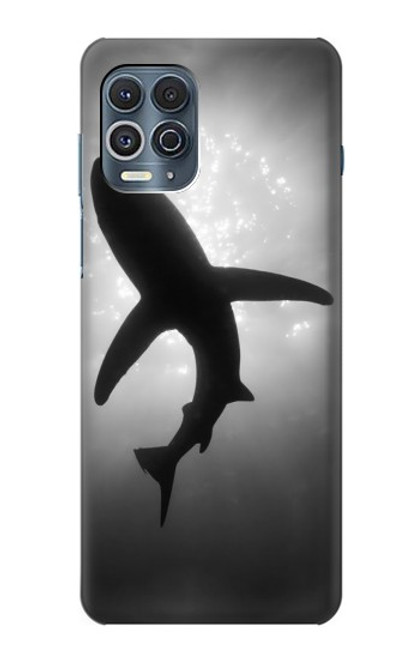 W2367 Shark Monochrome Hard Case and Leather Flip Case For Motorola Edge S