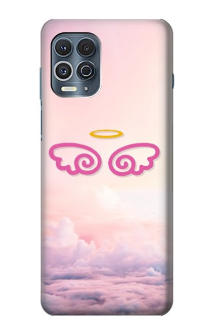 W2514 Cute Angel Wings Hard Case and Leather Flip Case For Motorola Edge S